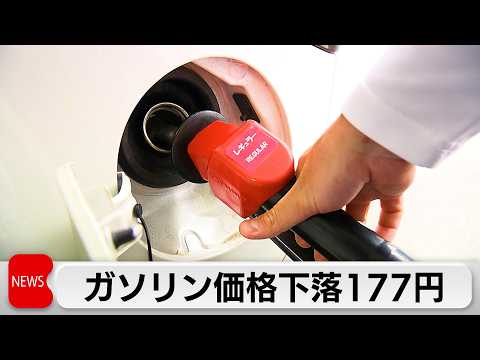 ガソリン価格補助金効果で6週ぶりに値下がり177円70銭 サムネイル