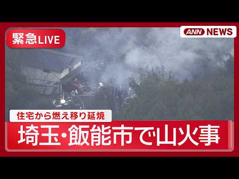【緊急ライブ】埼玉･飯能市で山火事  住宅から燃え移り延焼【LIVE】(2026年2月22日) ANN/テレ朝 サムネイル