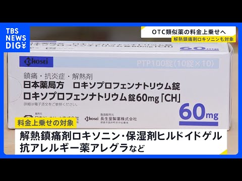 解熱鎮痛剤「ロキソニン」も対象　OTC類似薬 薬剤費の「25％」料金に上乗せへ｜TBS NEWS DIG サムネイル