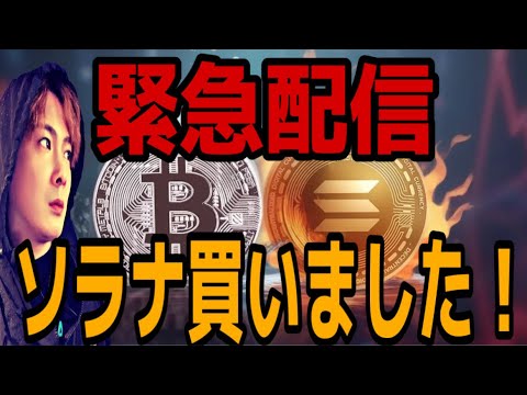 【緊急配信】ビットコイン予想通り爆上げ🚀ソラナ買いました‼️ サムネイル