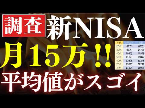 【政府調査】新NISAの年代別の積立額、平均いくら…？衝撃すぎる‼ サムネイル