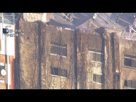 東京・広尾の工場で火事　外壁など120平方メートル焼く(2026年1月6日) サムネイル