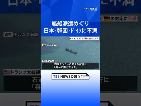 トランプ大統領 日本・韓国・ドイツの対応に不満を示す　ホルムズ海峡への艦船派遣めぐり｜TBS NEWS DIG sho… サムネイル