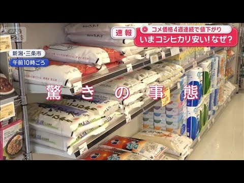 いまコシヒカリが安い！なぜ？　コメ価格4週連続で値下がり【スーパーJチャンネル】(2026年3月13日) サムネイル