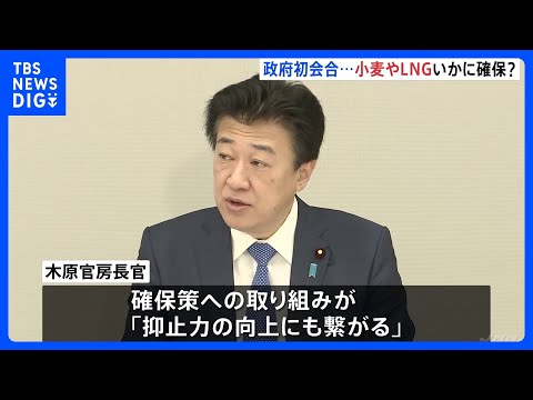 政府初会合　LNGや小麦など生活に不可欠な物資の確保策を検討　来年夏めどに方針取りまとめへ｜TBS NEWS DIG サムネイル