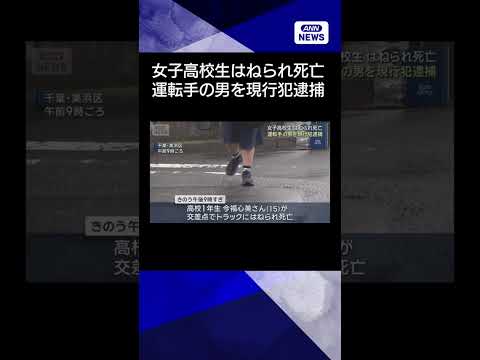 【ニュース】女子高校生トラックにはねられ死亡　アルバイトから帰宅途中　千葉市#shorts サムネイル