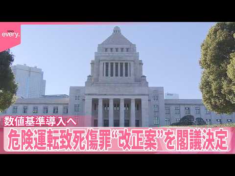 【危険運転致死傷罪】“改正案”を閣議決定  アルコールと速度に数値基準導入へ サムネイル