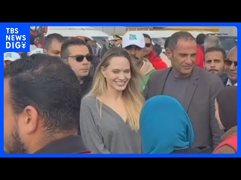 アンジェリーナ・ジョリーさん　ガザと接するエジプトの検問所を訪問 支援活動を視察｜TBS NEWS DIG サムネイル