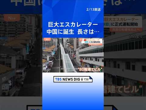 中国・重慶に巨大エスカレーター誕生　「春節」に正式運転開始へ｜TBS NEWS DIG shorts サムネイル