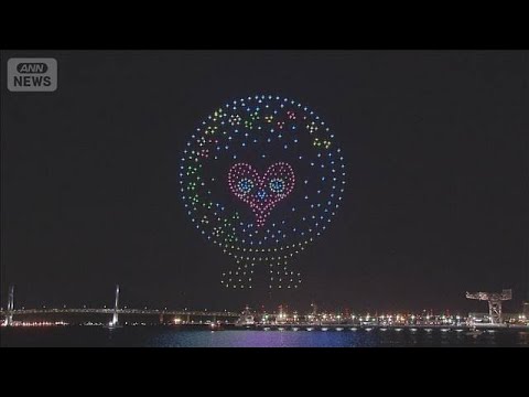 トゥンクトゥンクとミャクミャクが横浜の夜空で共演(2026年3月6日) サムネイル