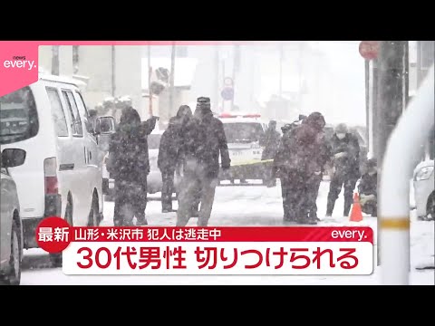 【傷害事件】30代男性が背後から切りつけられ軽傷  切りつけた人物は逃走中  山形・米沢市 サムネイル