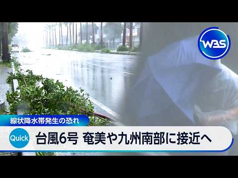 台風6号 奄美や九州南部に接近へ 線状降水帯発生の恐れ【WBS】 サムネイル