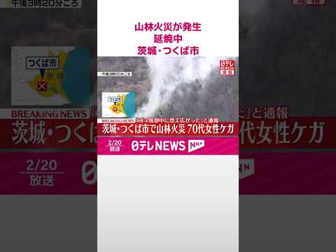 【速報】山林火災が発生、延焼中  茨城・つくば市  shorts サムネイル
