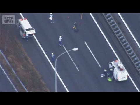 東北道で車が路上の男性と衝突　男性は死亡　現場付近は一時通行止め(2025年12月29日) サムネイル