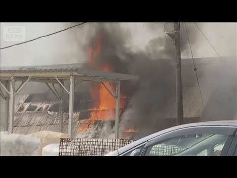 「建物から煙と炎」作業していない倉庫から出火　北海道【スーパーJチャンネル】(2026年3月20日) サムネイル
