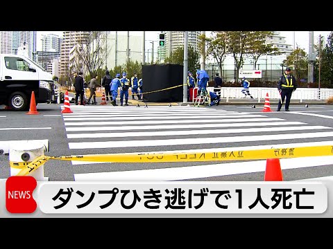 東京・江東区でダンプカーがひき逃げ　横断歩道を歩行中の80代女性が死亡 サムネイル
