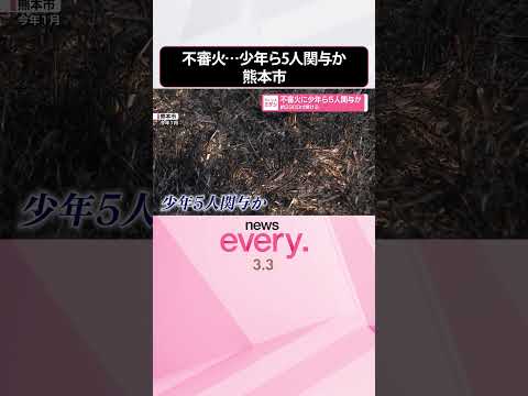【不審火】水産振興センター敷地で約3300平方メートル焼ける  少年ら5人関与か  熊本市  shorts サムネイル