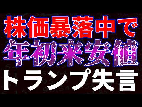 株価暴落中で年初来安値更新！トランプ失言 サムネイル