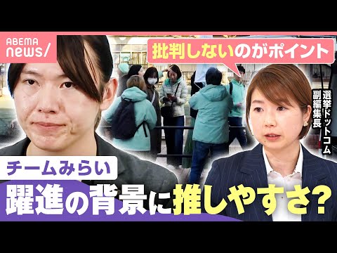 【チームみらい】“0→11議席”全世代的に支持拡大「社会保険料の引き下げで差別化」無党派層には「推しやすさ」も【衆院選… サムネイル