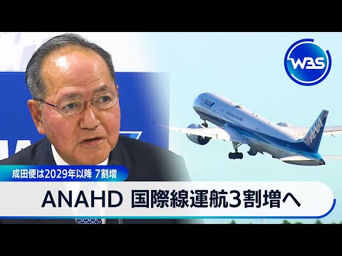 ANAHD 国際線運航3割増へ　成田便は2029年以降 7割増【WBS】 サムネイル