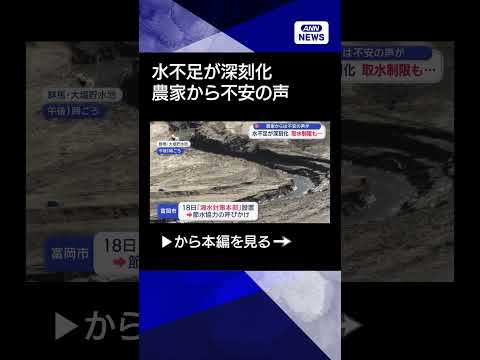 【ニュース】農家からは不安の声が　水不足が深刻化　取水制限も…　記録的少雨、今後の傾向は？【スーパーJチャンネル】(2… サムネイル