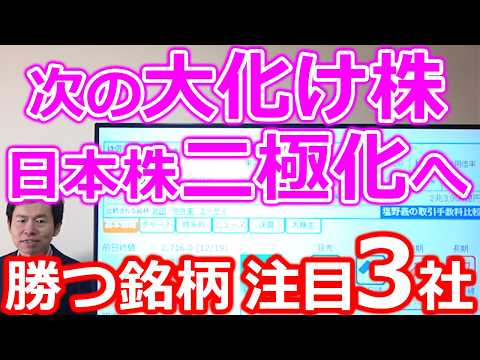 【次の大化け株候補！】2026年の日本株は二極化へ。勝つ銘柄、相場テーマと大注目３社 サムネイル