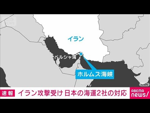 イランへの軍事攻撃受けて日本の海運大手2社が対応明かす(2026年2月28日) サムネイル