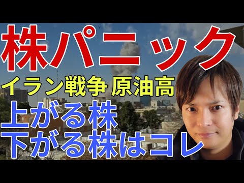 【米国株 日本株 乱高下】イラン戦争と原油高で市場パニック？今後上がる株、下がる株はコレです！ サムネイル