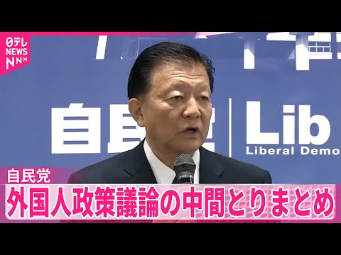 【自民党】外国人政策議論の中間とりまとめ  来月メドに政府に提言方針 サムネイル
