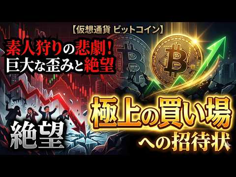 【仮想通貨 ビットコイン】素人狩りの悲劇！巨大な歪みが生み出す絶望と極上の買い場への招待状（朝活2172） サムネイル