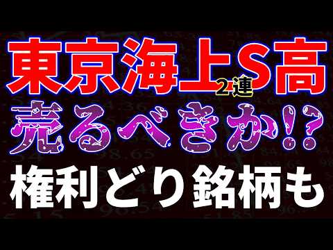 東京海上２連S高！売るべきか⁉権利どり銘柄も サムネイル