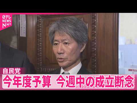 【今年度予算】今週中の成立断念  “審議時間が不足”として野党側強く反発 サムネイル