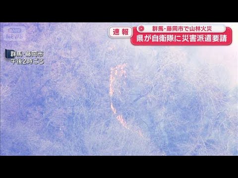 【速報】群馬・藤岡市で山林火災　県が自衛隊に災害派遣要請【スーパーJチャンネル】(2026年1月25日) サムネイル