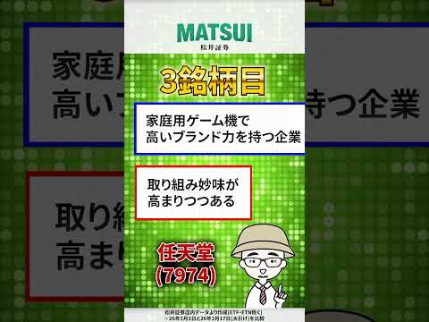 【3/20】値上がり期待ランキング 信用買残減少編 サンリオ、任天堂 など【松井証券】 日本株  サンリオ   sho… サムネイル