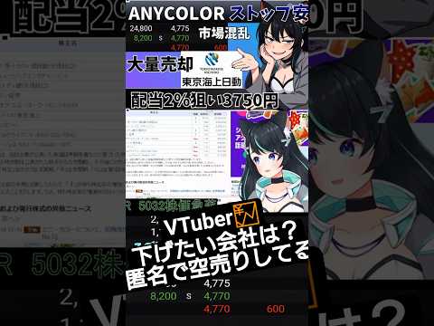 筆頭株主が“反発しない”理由：長期＋空売り調整　投資系VTuber サムネイル