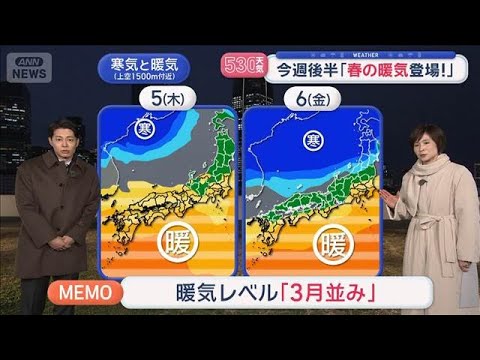 【全国の天気】九州から山陰でも雪　積雪増加に注意　立春過ぎたら…気温上昇【スーパーJチャンネル】(2026年2月2日) サムネイル