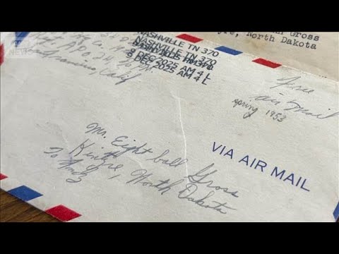 72年前の手紙が女性のもとに届く　米ノースダコタ州(2026年1月6日) サムネイル