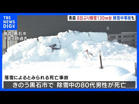 青森　8日ぶりに積雪140センチ台下回る　除雪中など死亡事故相次ぐ　私立高校の入試では試験開始繰り下げも｜TBS NE… サムネイル