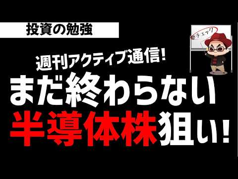 【週刊アクティブ】まだまだ終わらない！半導体株を狙う某ファンド戦略！ズボラ株投資 サムネイル