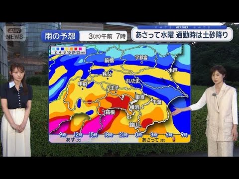 【関東の天気】関東初猛暑日　桐生で35℃突破　梅雨前線＋台風　接近前から大雨【スーパーJチャンネル】(2026年6月1… サムネイル