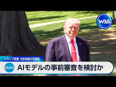 トランプ政権 AIモデルの事前審査を検討か 規制めぐり方針転換の可能性【WBS】 サムネイル