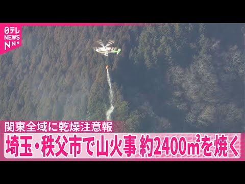 【山火事】埼玉・秩父市で約2400㎡を焼く　関東全域に乾燥注意報 サムネイル