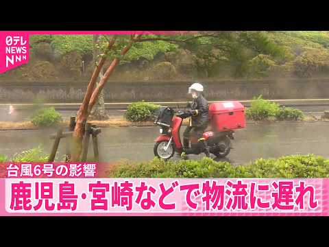 【台風6号】物流に遅れなど影響  鹿児島や宮崎などで集配停止も サムネイル