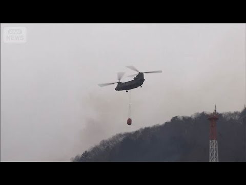 山梨の山火事 発生から4日目　強風の影響…鎮火のめど立たず(2026年1月11日) サムネイル