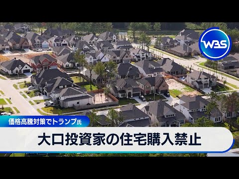 大口投資家の住宅購入禁止 価格高騰対策でトランプ氏【WBS】 サムネイル