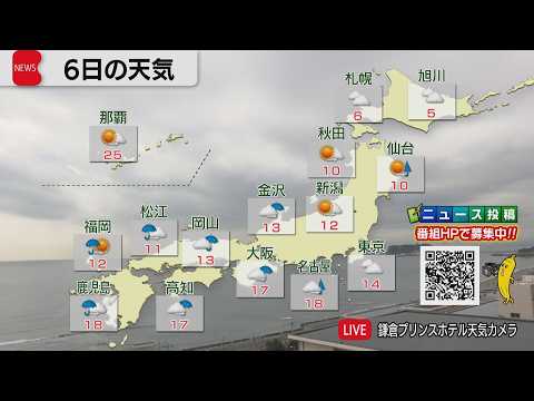 3月6日の天気 サムネイル