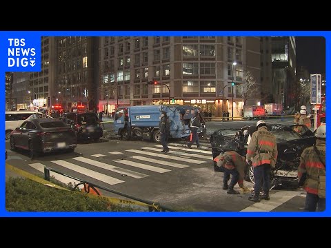 東京・赤坂で内閣府公用車が信号無視で多重事故　1人死亡 8人重軽傷　危険運転致死傷の疑いもあるとみて捜査　警視庁｜TB… サムネイル