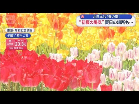 “初夏の陽気”夏日の場所も…　北日本は「春の嵐」【スーパーJチャンネル】(2026年4月12日) サムネイル