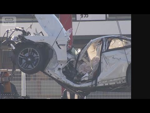 猛スピードの車が支柱衝突 2人死傷 甲府市【スーパーJチャンネル】(2025年12月29日) サムネイル