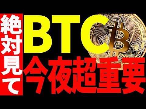 ⚠️絶対見て⚠️ビットコイン今夜が超重要！上昇継続？下落再開？運命が決まる！【仮想通貨】 サムネイル
